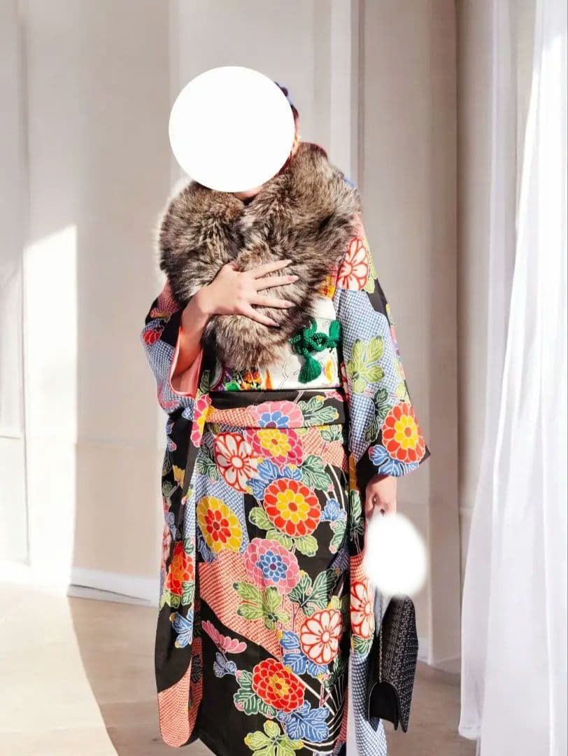 京紅型 栗山吉三郎　振袖（袋帯・小物セット）