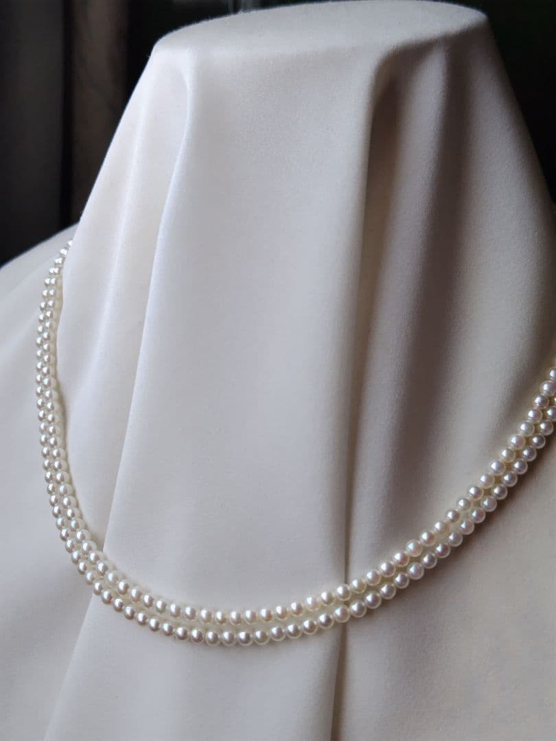 K18　アコヤ真珠ベビーパール　ロングネックレス