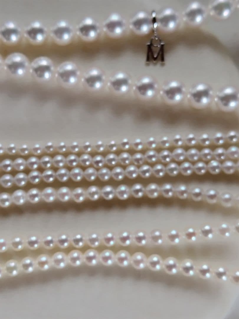 K18　アコヤ真珠ベビーパール　ロングネックレス