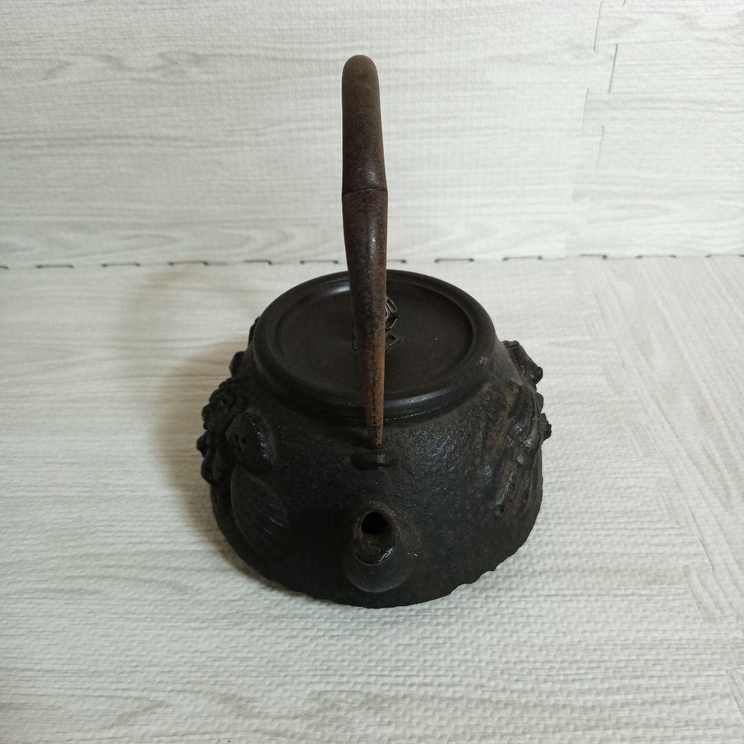 南部鉄器 鉄瓶 貝文様 伝統工芸 貝浮彫