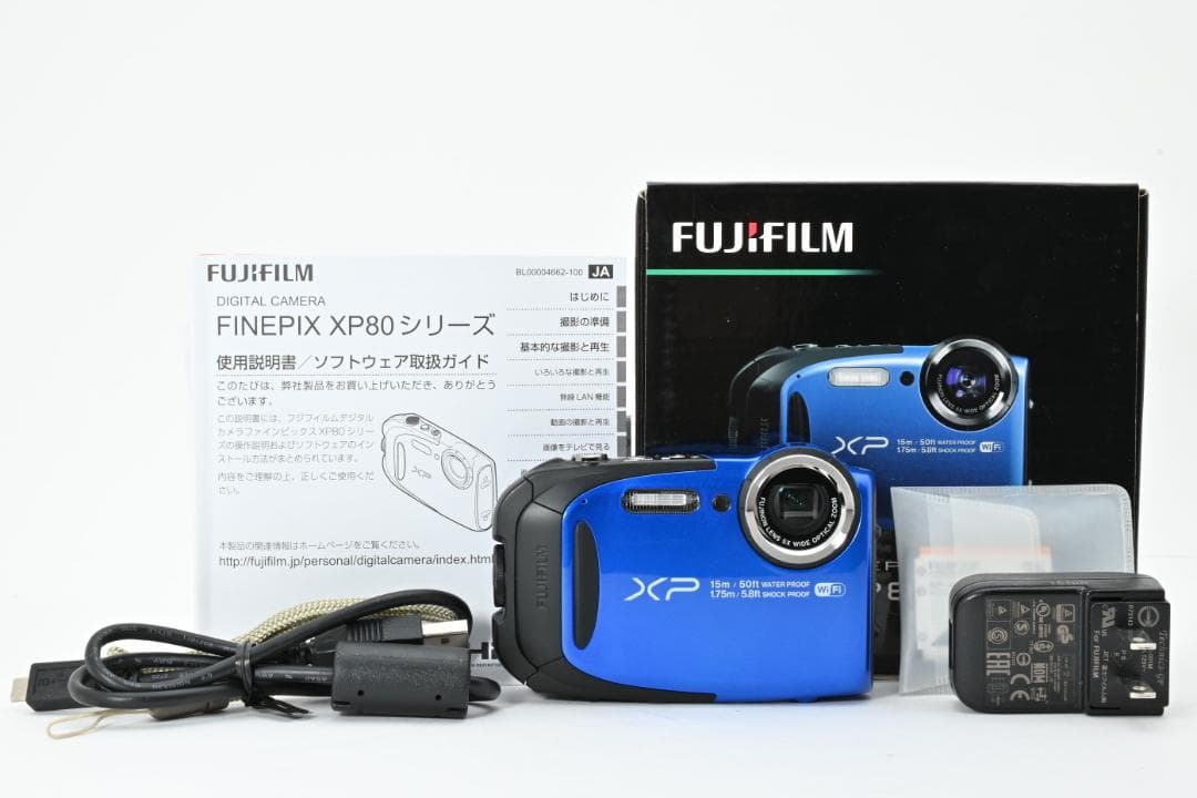 【ほぼ新品】FUJIFILM FINEPIX XP80 ブルー　動作確認済