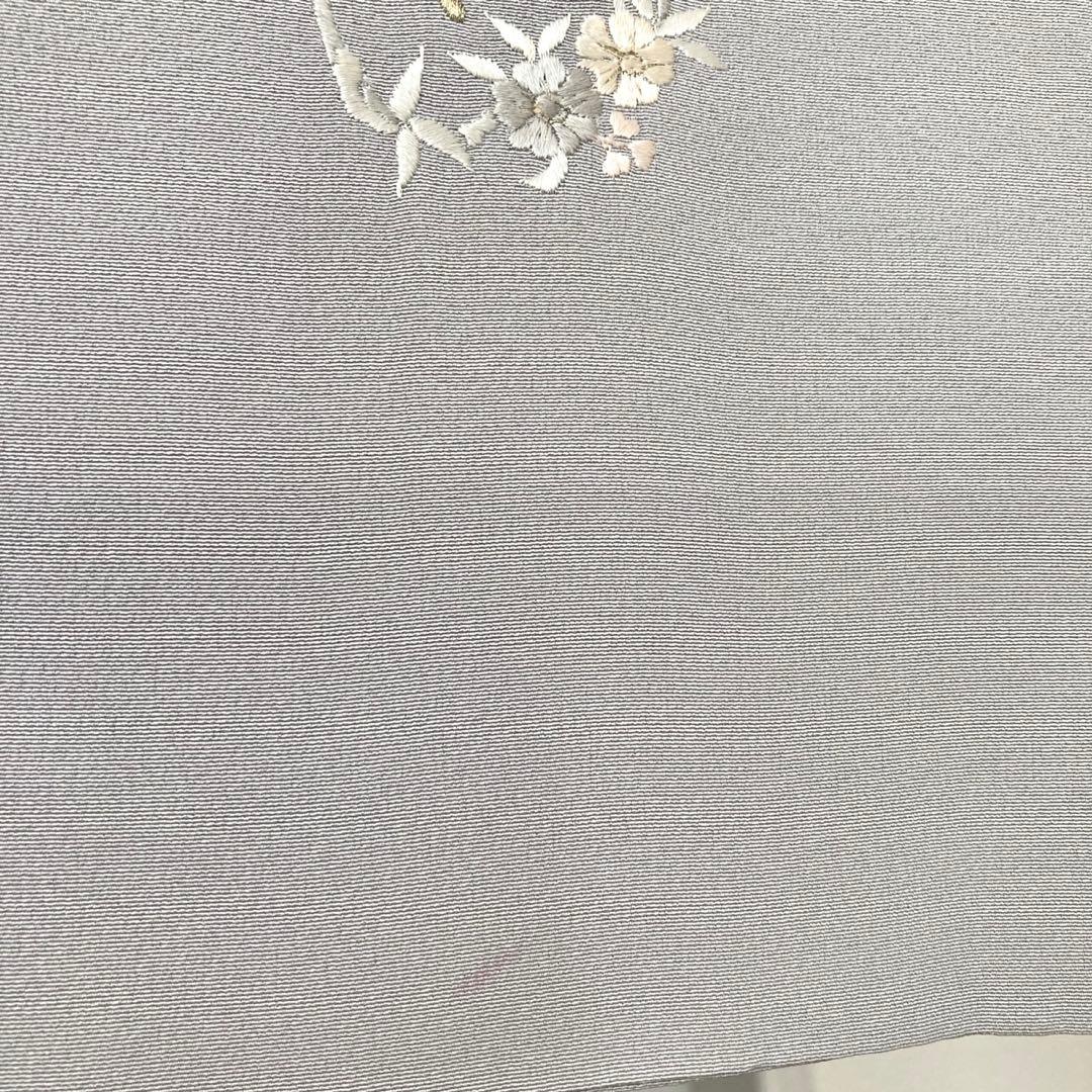 ★fscdbekym★蝶の刺繍 一つ紋 付下げ 着物 NO88