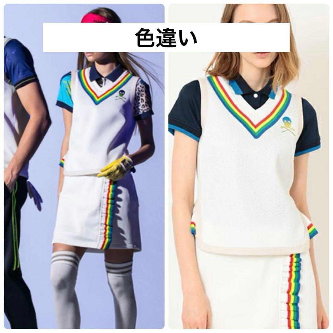 極美品　近年 マークアンドロナ セットアップ　レインボー　ベスト　スカート