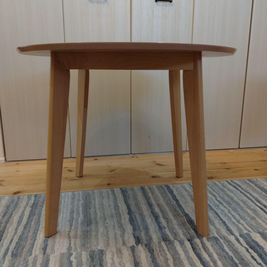 円卓　ダイニングテーブル　　天然木(ビーチ)　９０ｃｍ幅