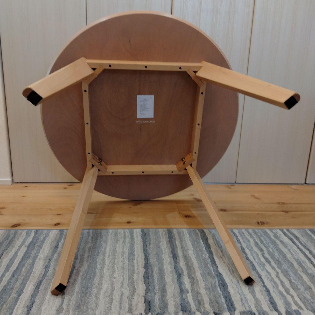 円卓　ダイニングテーブル　　天然木(ビーチ)　９０ｃｍ幅