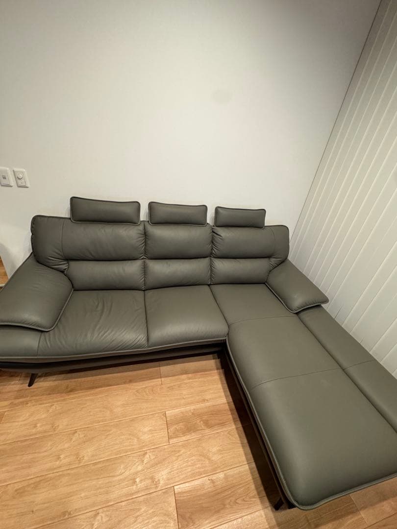 特価　ニトリ　コーナーソファ ヘッドレスト付き ロゾKD DGY LC