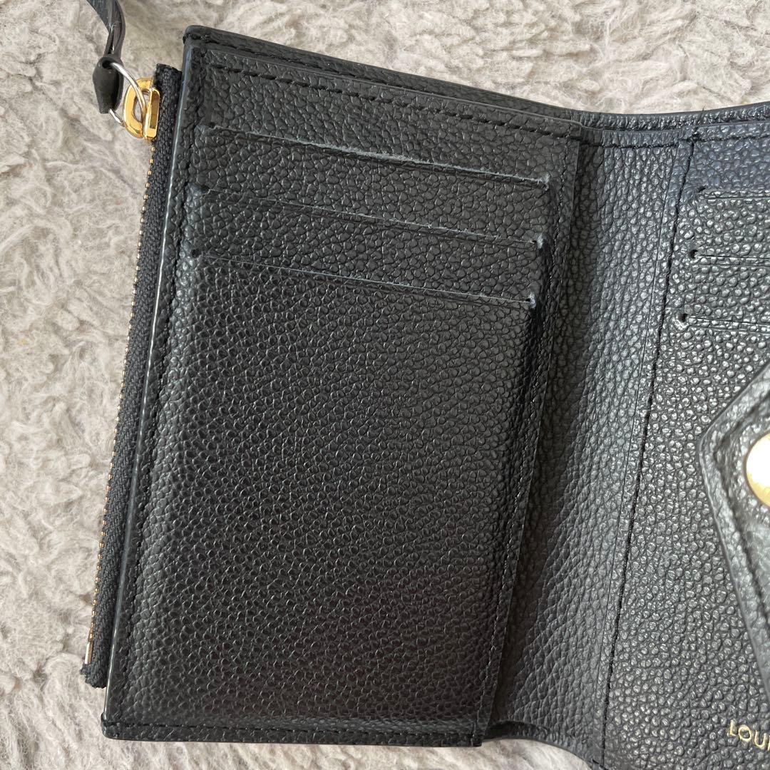 ルイヴィトン ヴィクトリーヌ アンプラント ノワール 折財布 ブラック