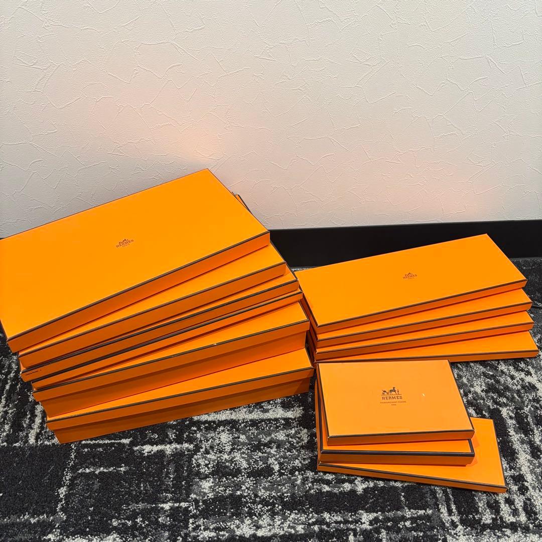 35 HERMES　エルメス　オレンジ　空箱　長方形　13個セット