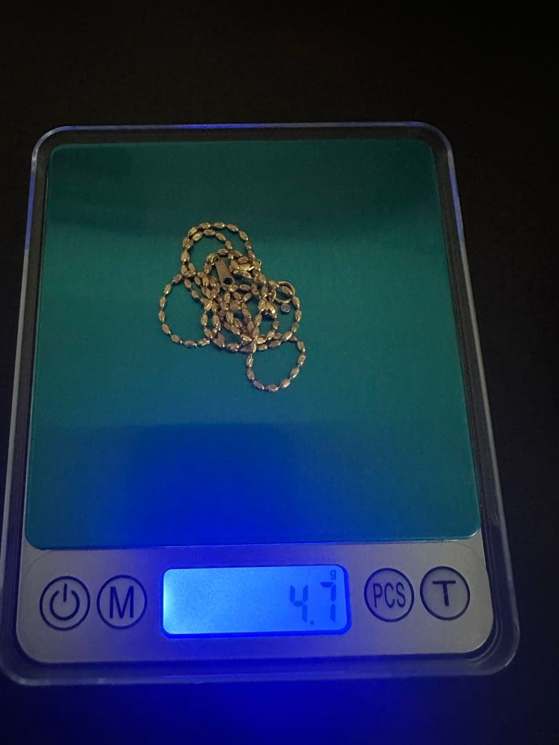 18K ネックレス　イェローゴールド　45cm