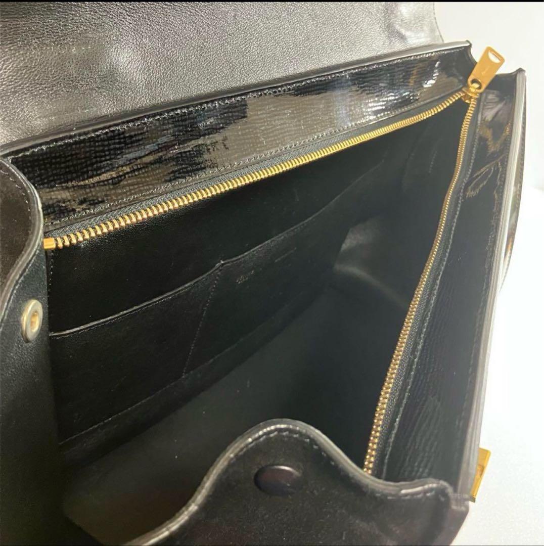 特価！！【極美品】セリーヌ トラペーズ 2way 黒 スエード 金具