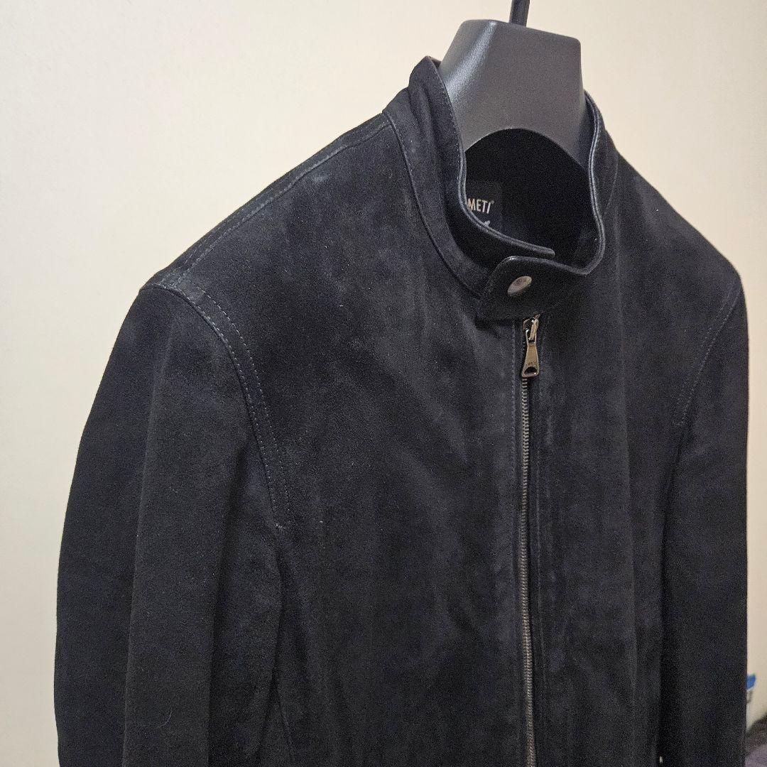 EMMETT 黒 スエード シングルライダースジャケット