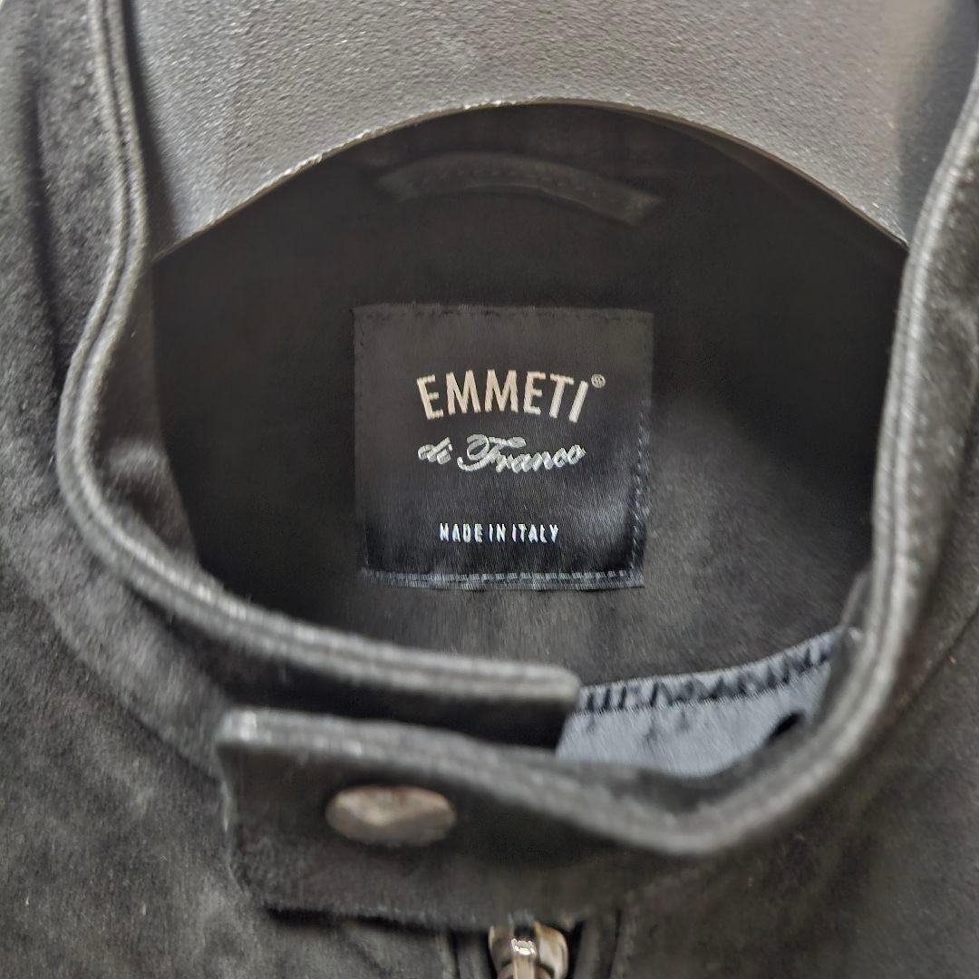 EMMETT 黒 スエード シングルライダースジャケット