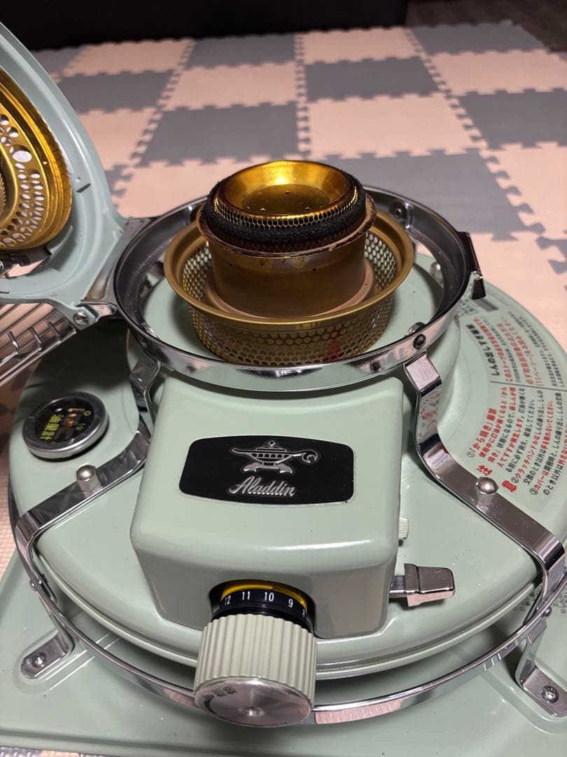 アラジン ブルーフレームヒーター グリーン 石油ストーブ レトロデザイン