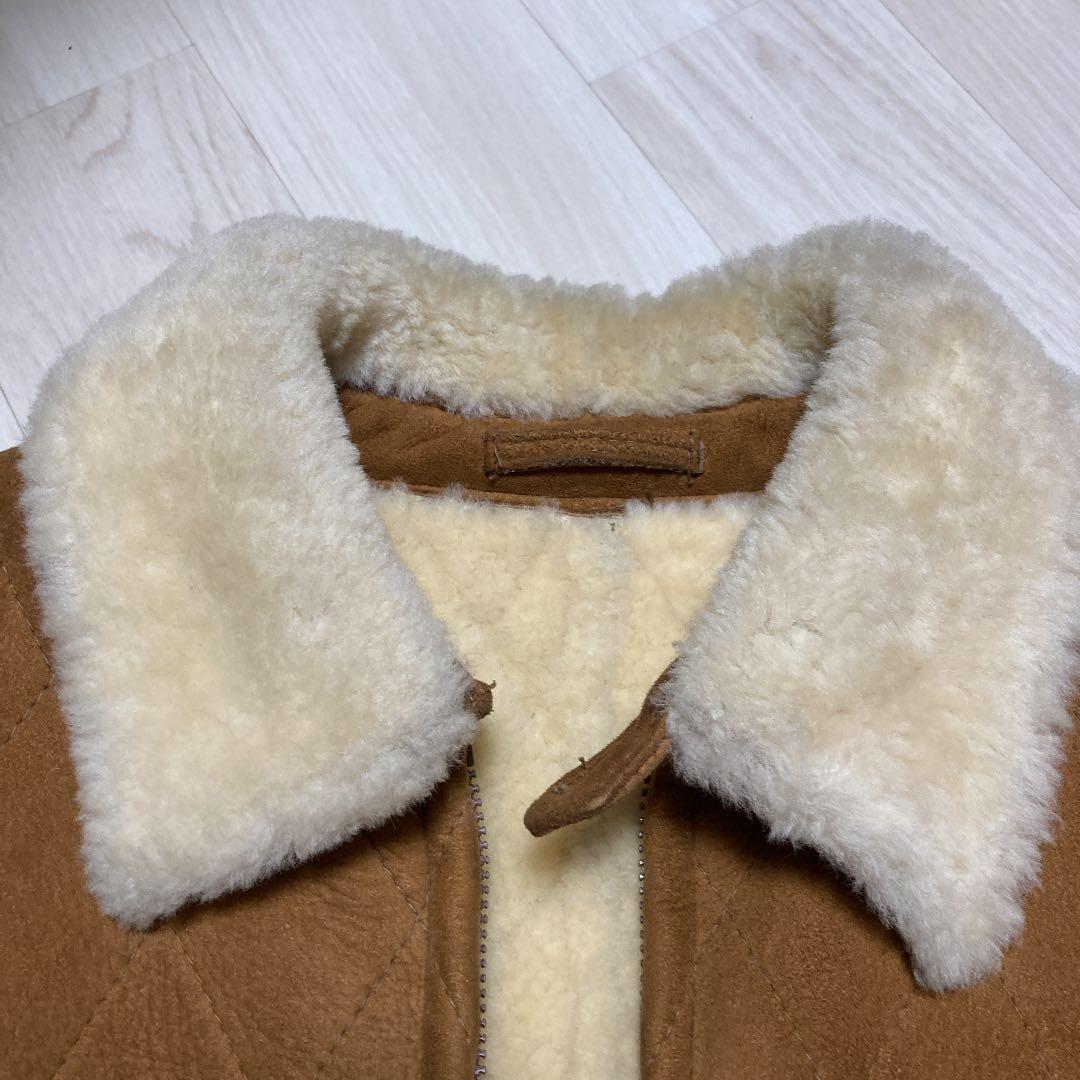 【ウサ吉】 メンズ　ジャケット　皮　スウェード　ボア　Ｍ　ビンテージ