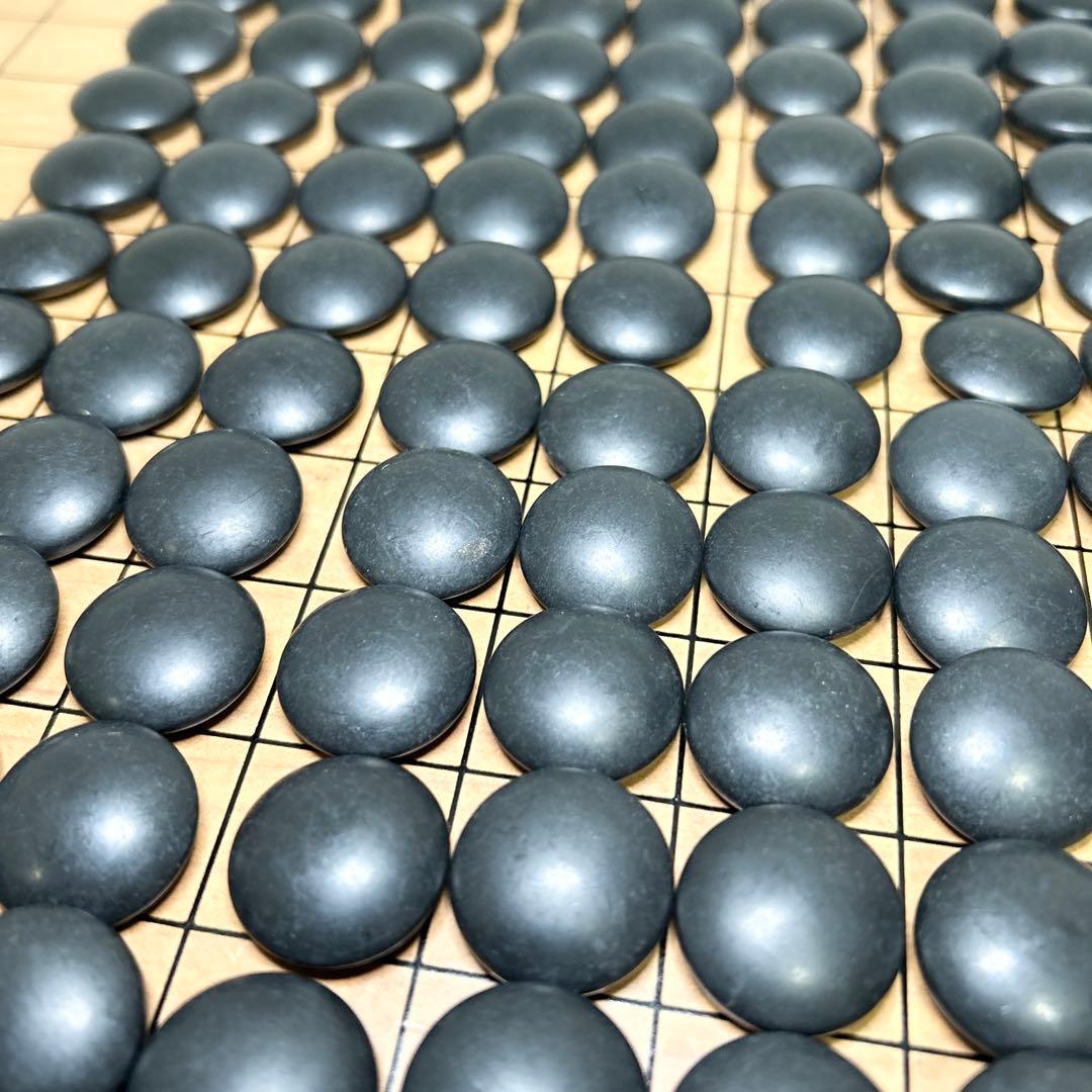 【最高級/36号】日向特製 蛤碁石 10mm 4.7寸脚付碁盤 へそ有 囲碁