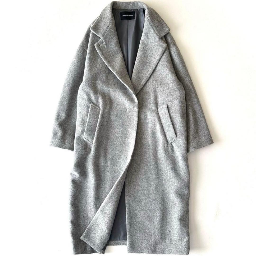 美品 ミズイロインド LEE別注 スタンドカラーウールコート 日本製 24AW