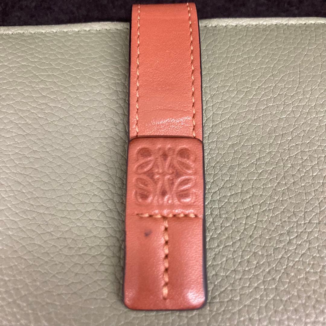 ロエベ コンパクト ジップ ウォレット 財布 レザー グリーン⭐︎