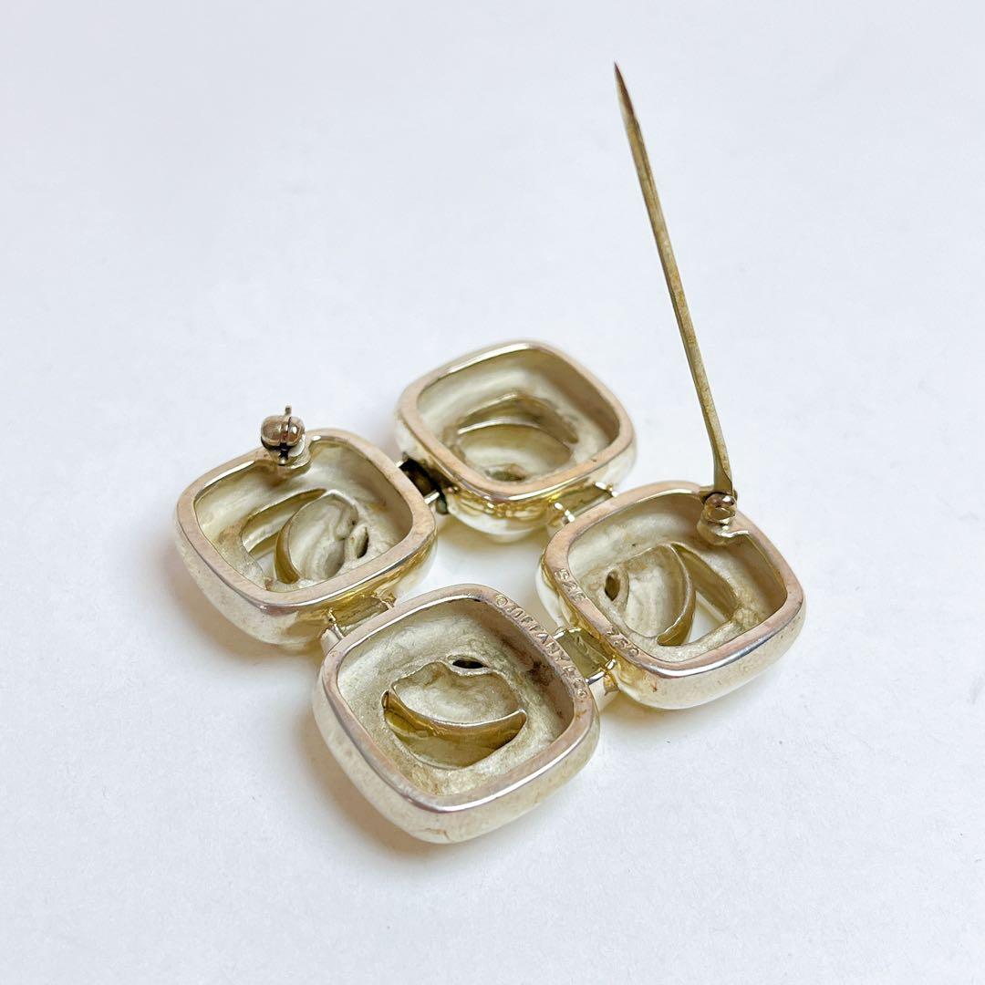 希少　ティファニー　ヴィンテージ　コンビ　ブローチ　925 750