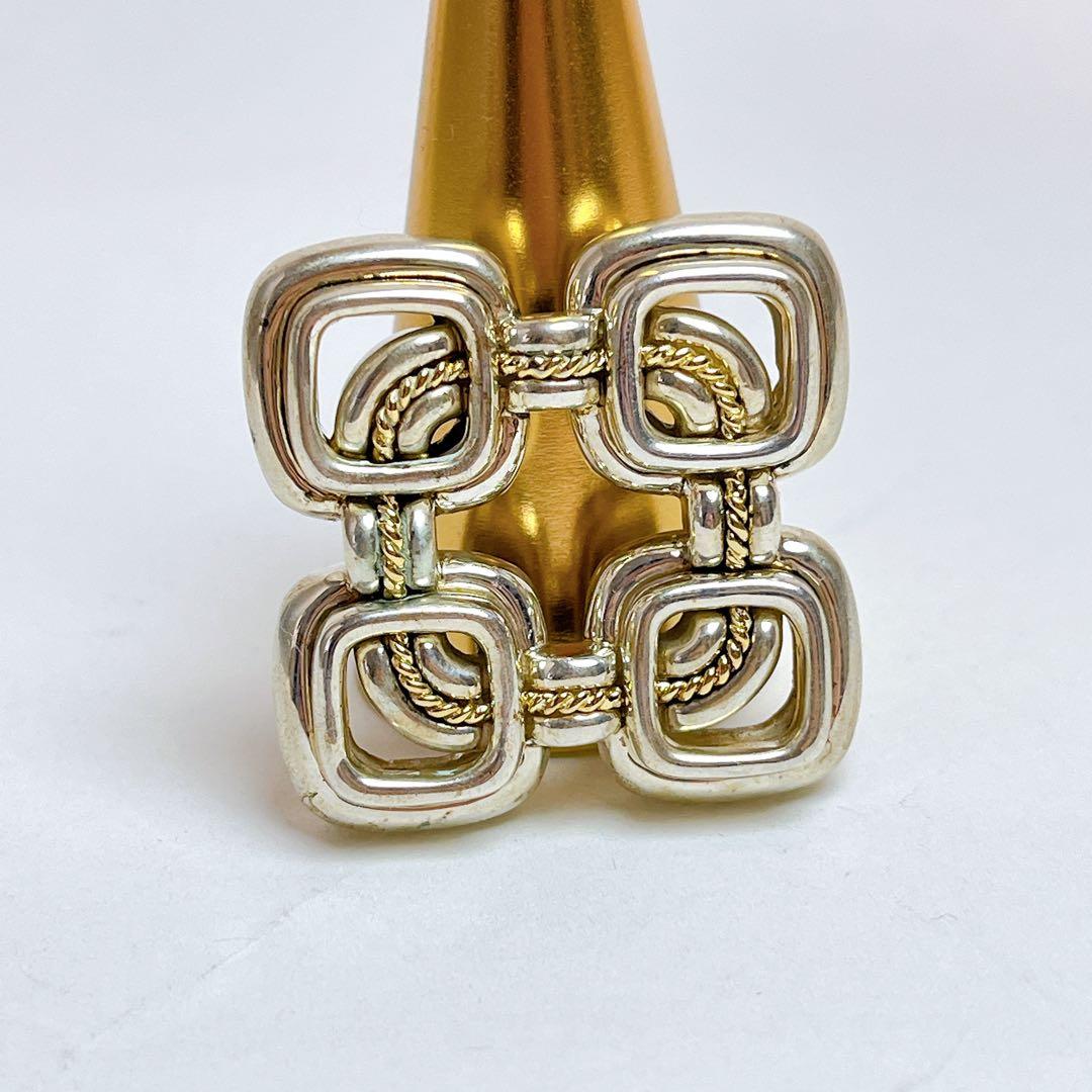 希少　ティファニー　ヴィンテージ　コンビ　ブローチ　925 750