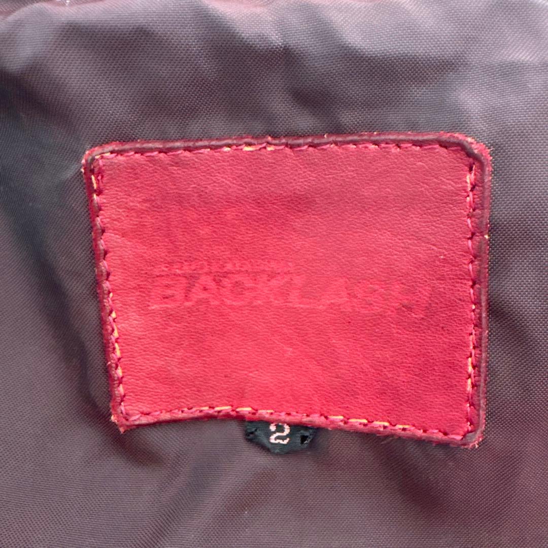 BACKLUSH（バックラッシュ） 牛革 レザージャケット 赤 M