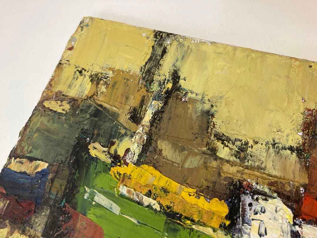 菅原洸人　油絵　「緑色の船」