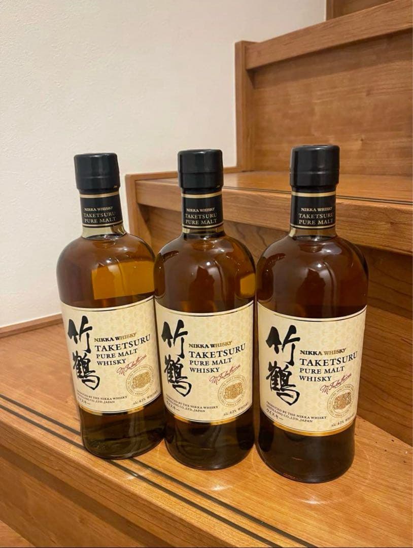 竹鶴ピュアモルトウイスキーの3本