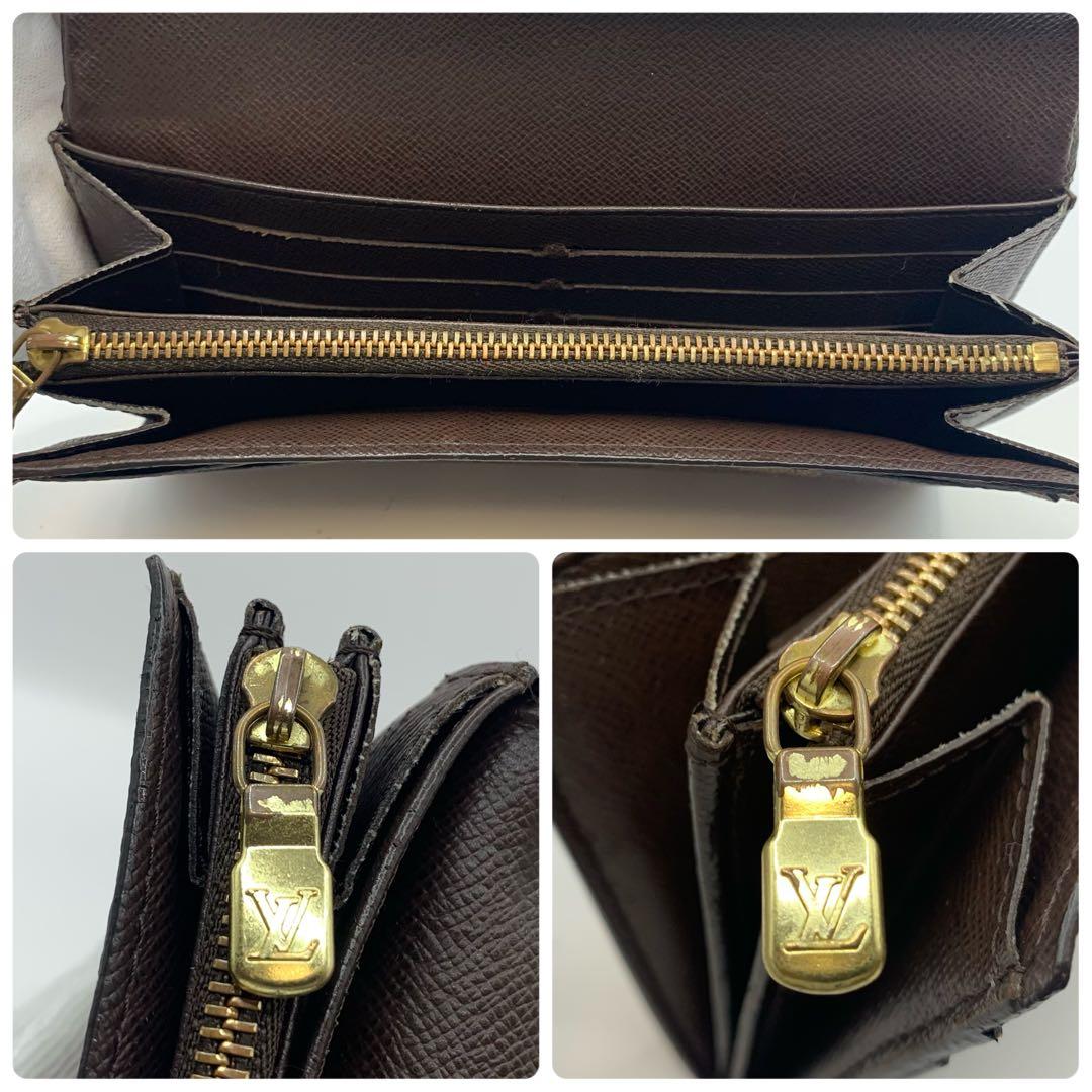 ルイヴィトン ダミエ 長財布 ポルトフォイユ 折り財布 二つ折り財布 レザー