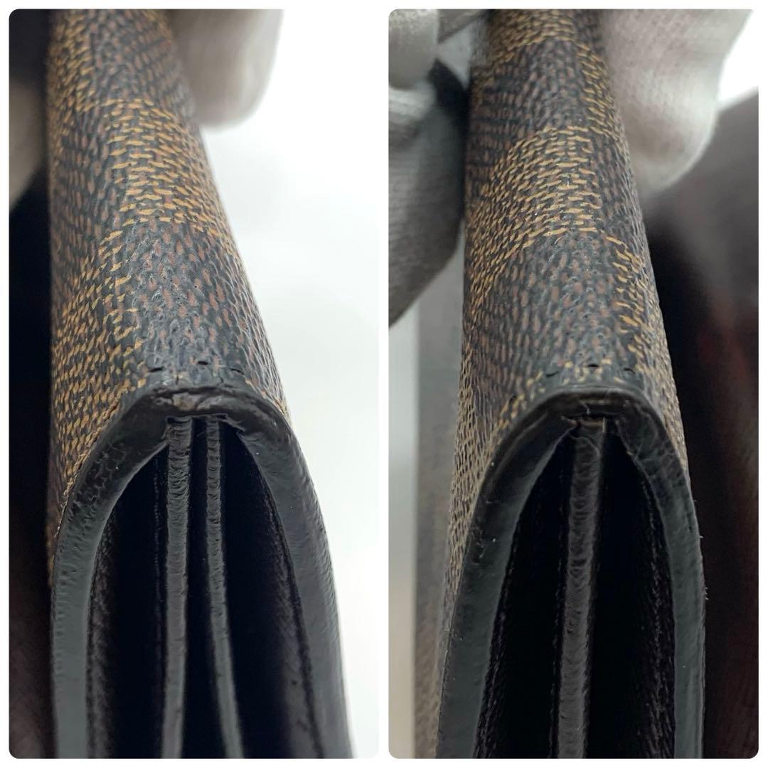 ルイヴィトン ダミエ 長財布 ポルトフォイユ 折り財布 二つ折り財布 レザー