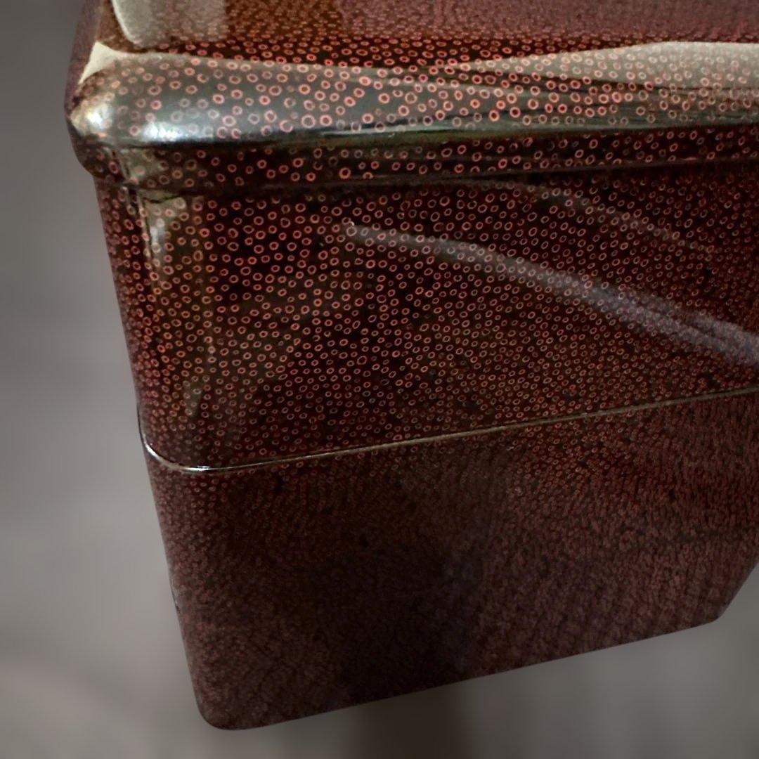 津軽塗　七々子塗　6寸　三段重箱　美品