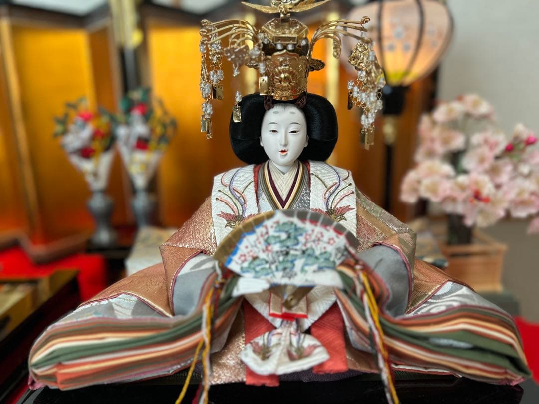 雛人形セット 伝統的な装飾付き