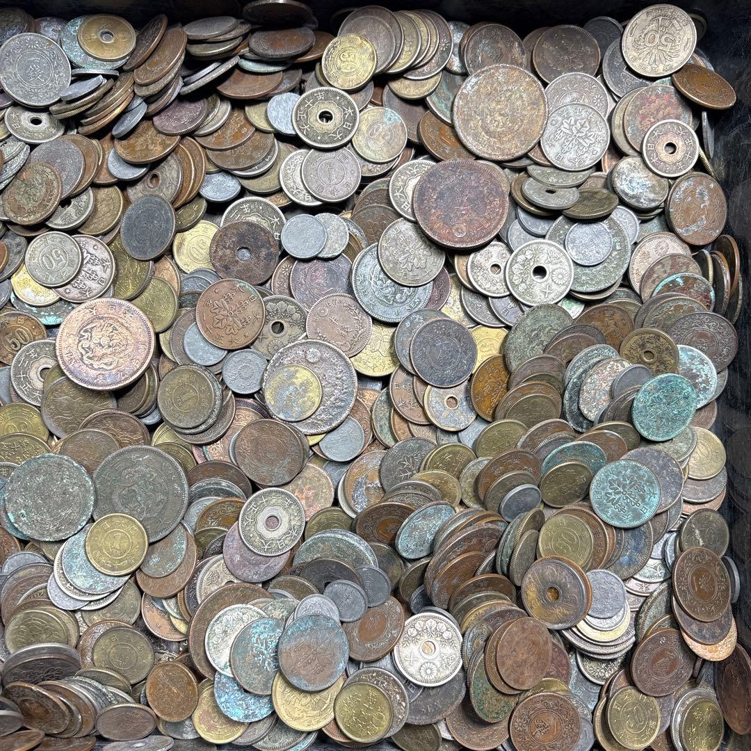 ⑤ジャンク古銭(アルミ無し)まとめ売り 約5kg 在庫処分品