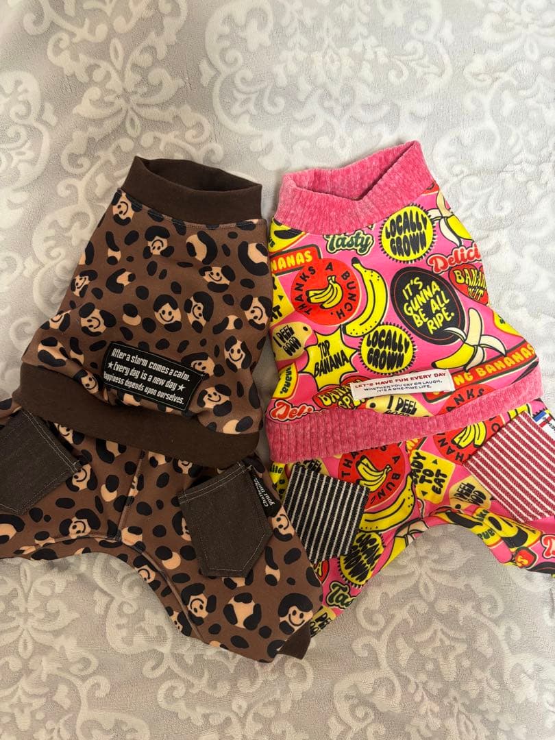犬服♡レオパードスマイル　ロンパース
