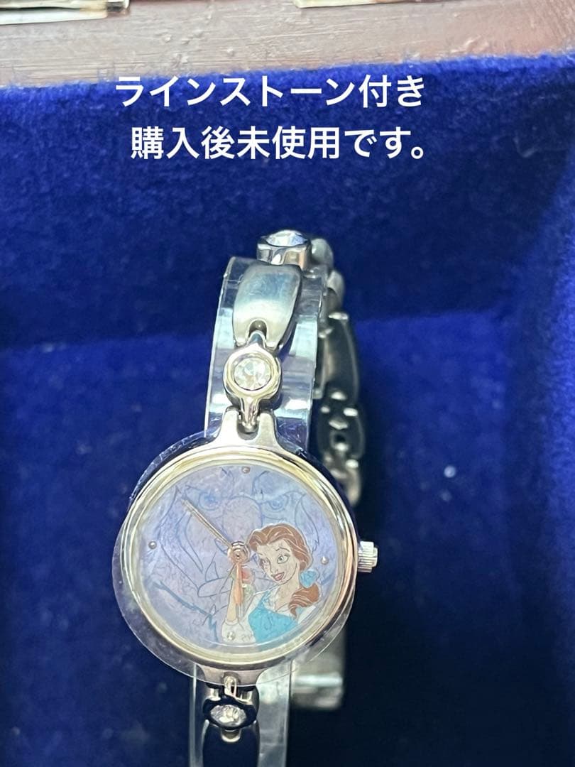 レア！ディズニー美女と野獣ヴィンテージコレクション☆木製ボックス入り腕時計難あり