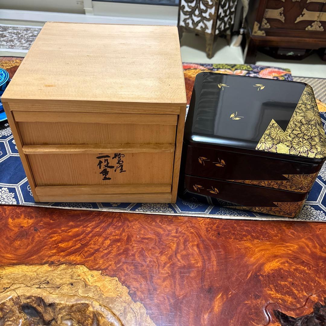二役堂製 金箔装飾 重箱