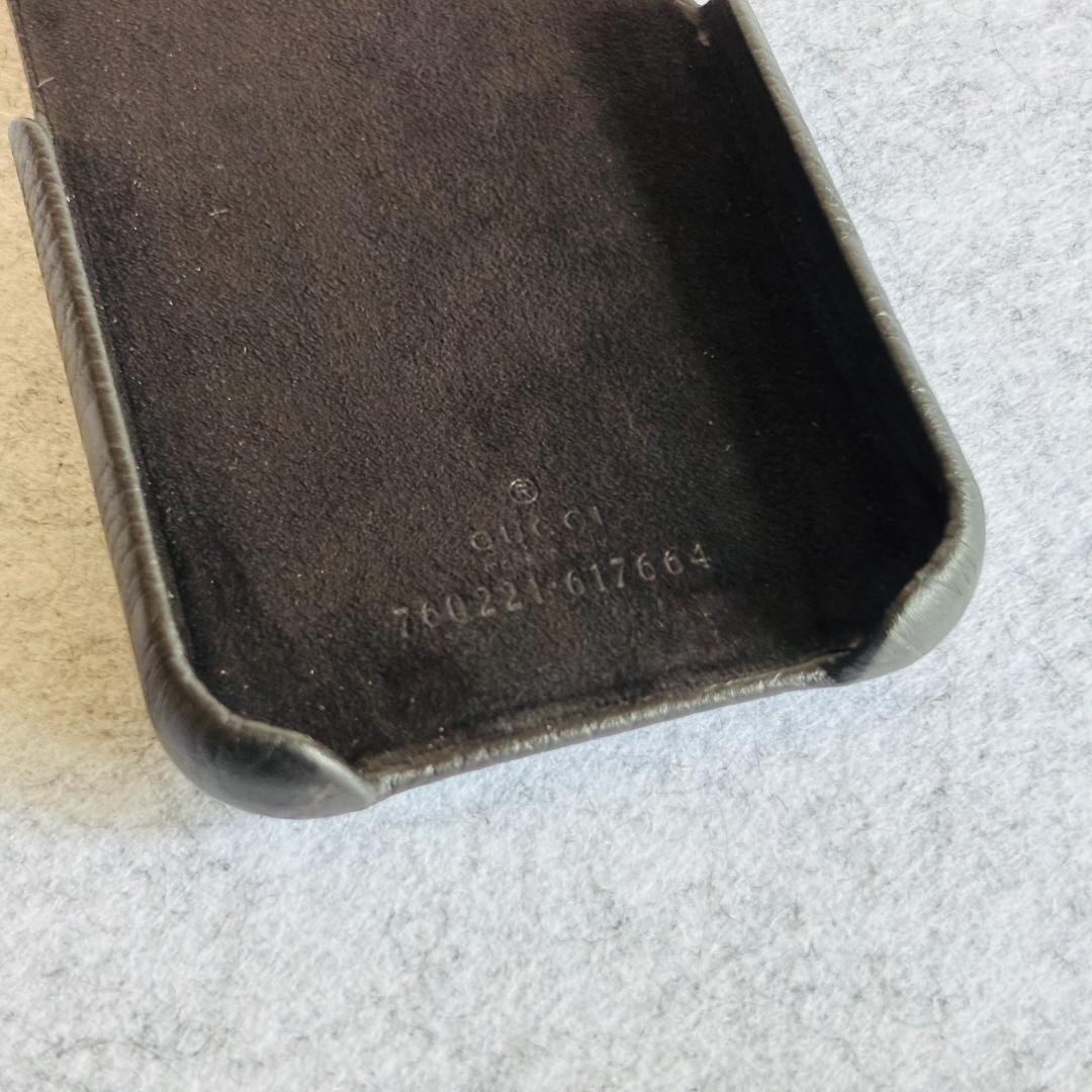グッチ　iPhoneケース スマホケース GGジャンボ レザー 黒 GUCCI
