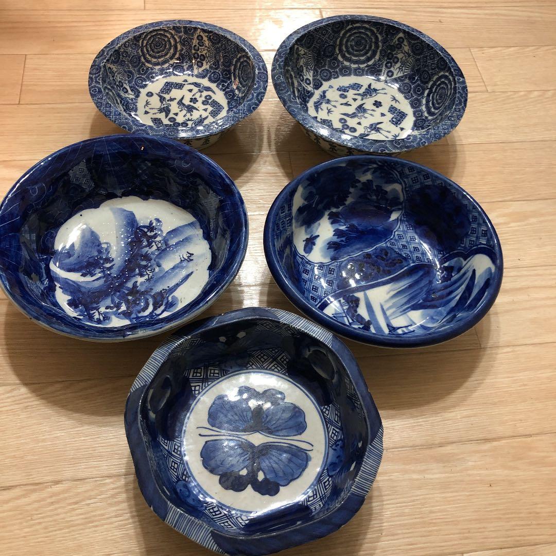 陶器　染鉢　5点