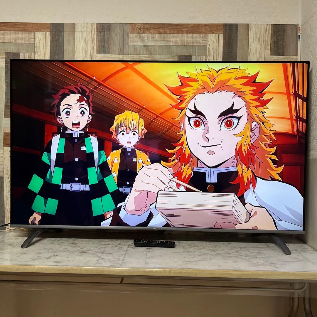 りさらさん専用全国送料込サンライズ65V型フレームレス 4Kテレビ高画質HDR