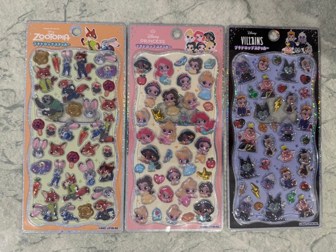 プチドロップステッカー ディズニー 5種セット