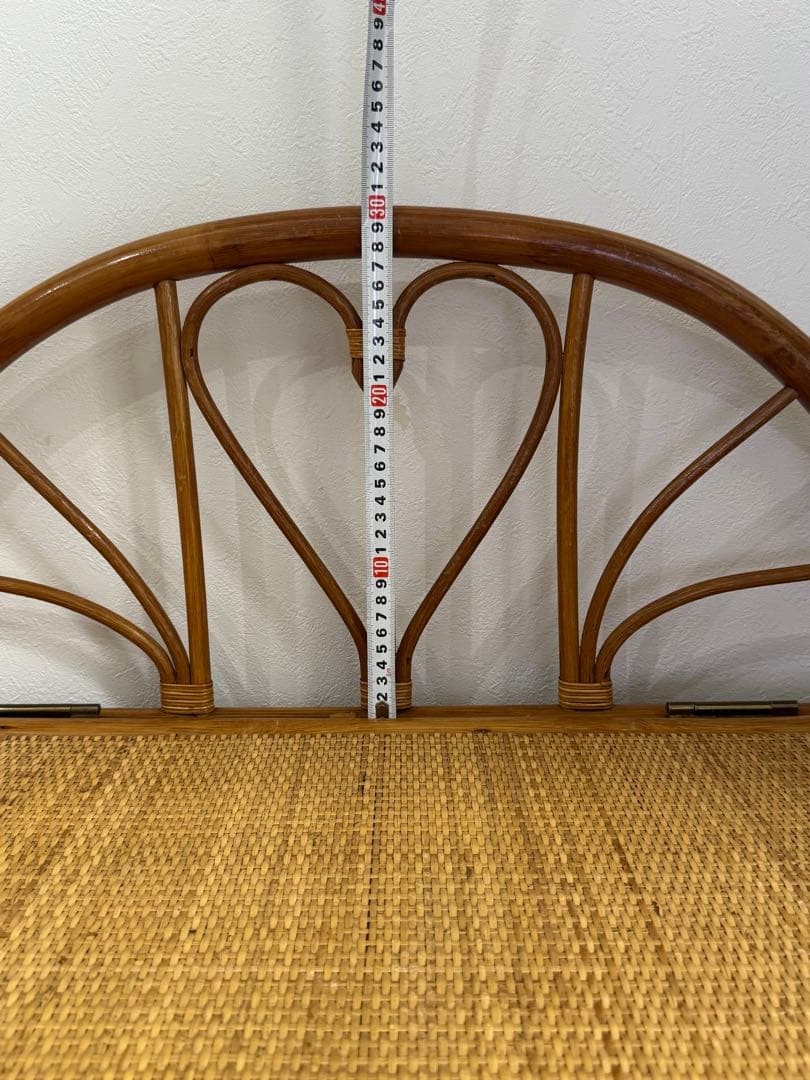 早い者勝ち　ラタン家具　ベンチ　籐家具 ベンチ収納 レトロ　ヴィンテージ　ハート