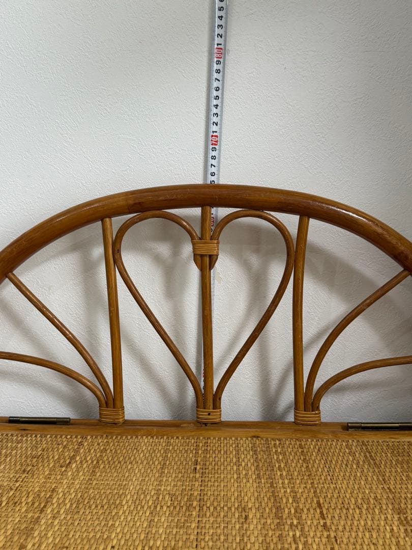 早い者勝ち　ラタン家具　ベンチ　籐家具 ベンチ収納 レトロ　ヴィンテージ　ハート