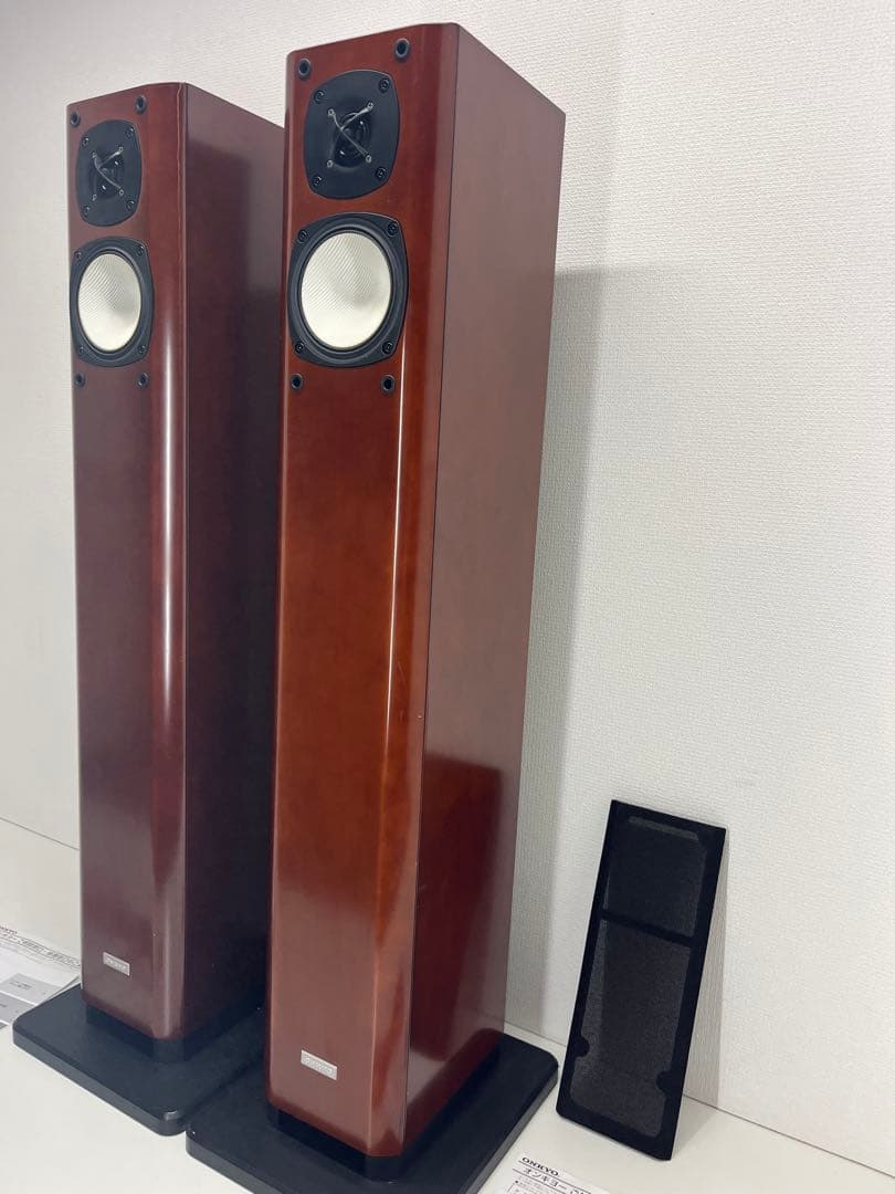 ONKYO オンキョー D-308E 木目ブラウン スピーカー　トールボーイ