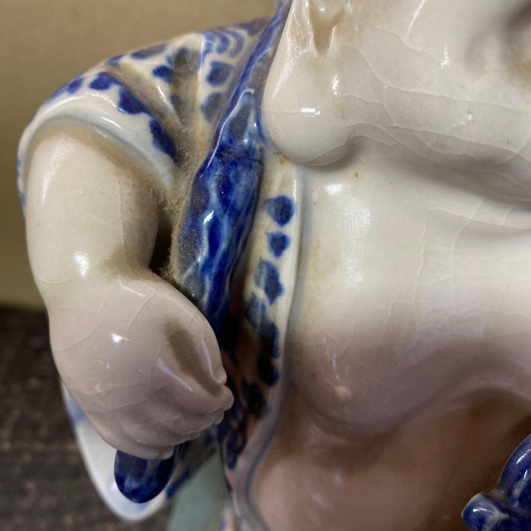 九谷焼　布袋置物　21cm13cm10cm