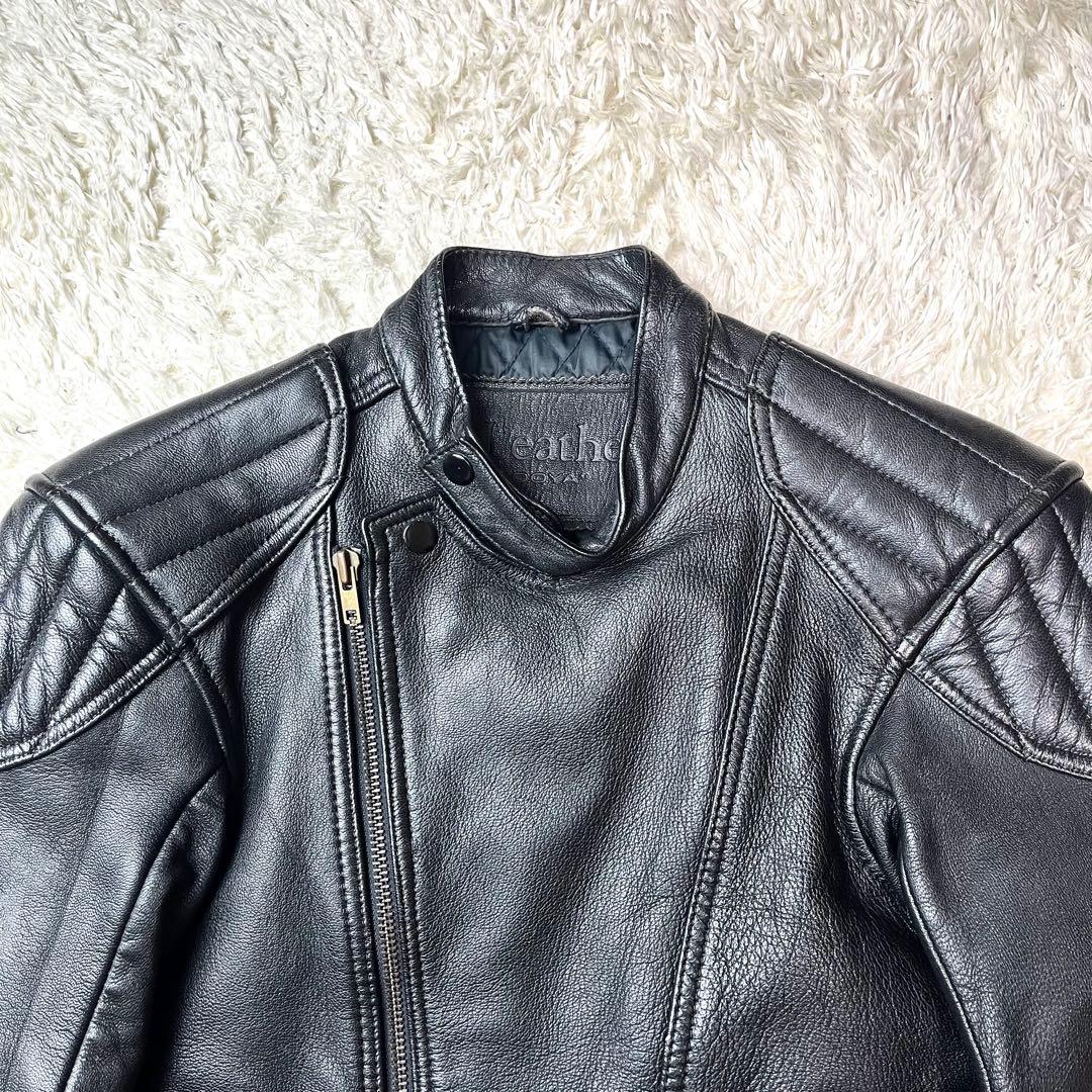 入手困難/極美品✨カドヤ シングルライダース レザージャケット パテッド ゴート