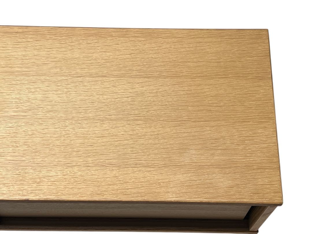 無印良品　オーク材 AVラック薄型（引戸）　テレビボード 幅110