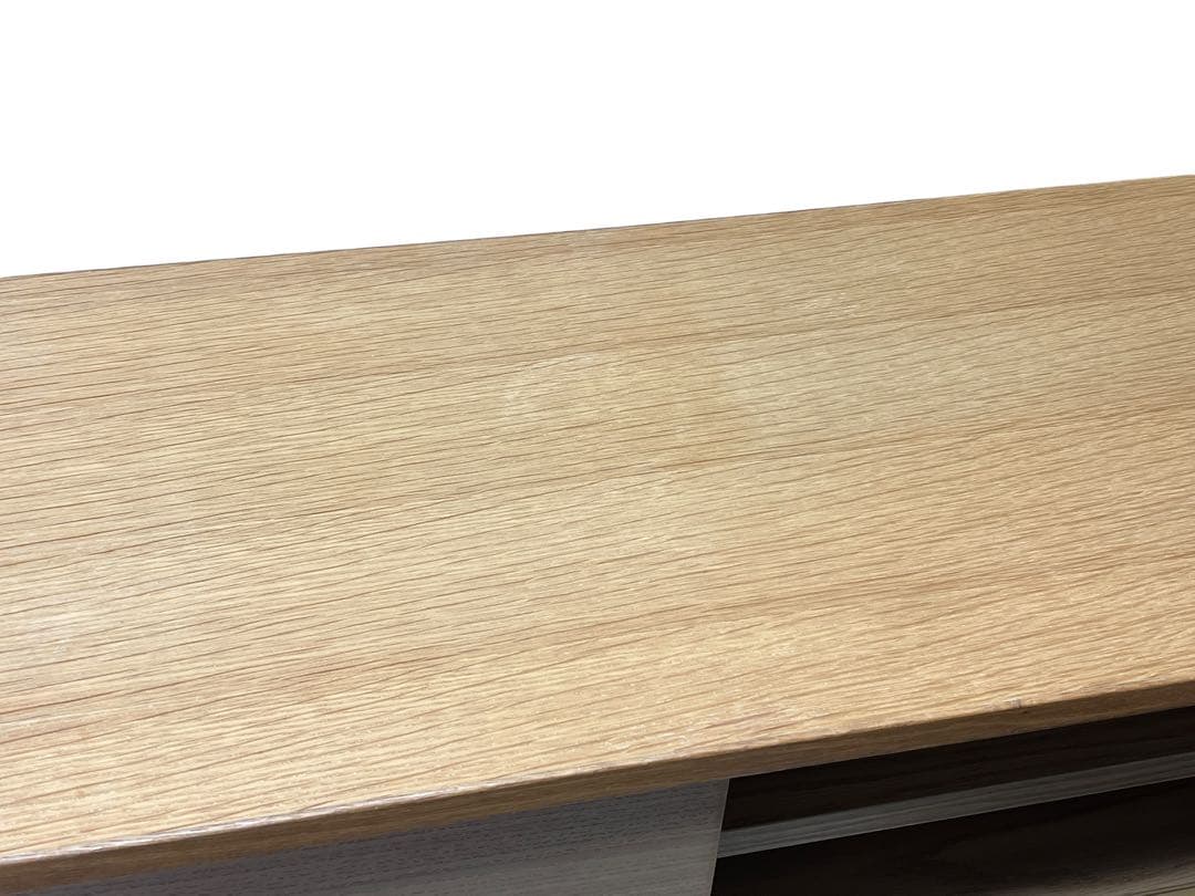 無印良品　オーク材 AVラック薄型（引戸）　テレビボード 幅110