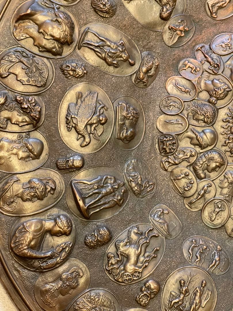 19世紀　アンティーク　ギリシャ　ローマ帝国　神話的な　壁掛　プレート