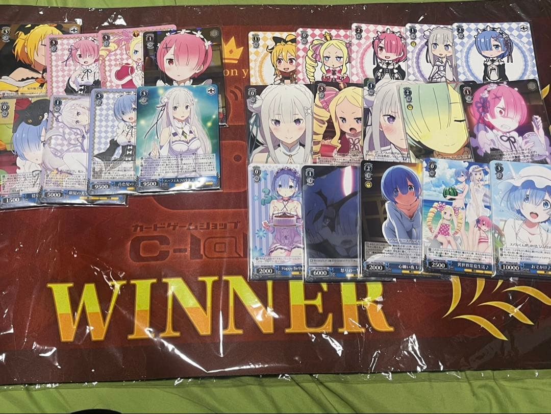 ヴァイスシュバルツ　リゼロ　1〜3弾、エクストラブースター　4コン