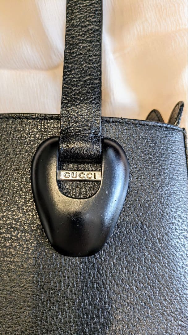 希少 美品グッチ GUCCI ミニハンドバッグ ワンハンドル レザー ブラック