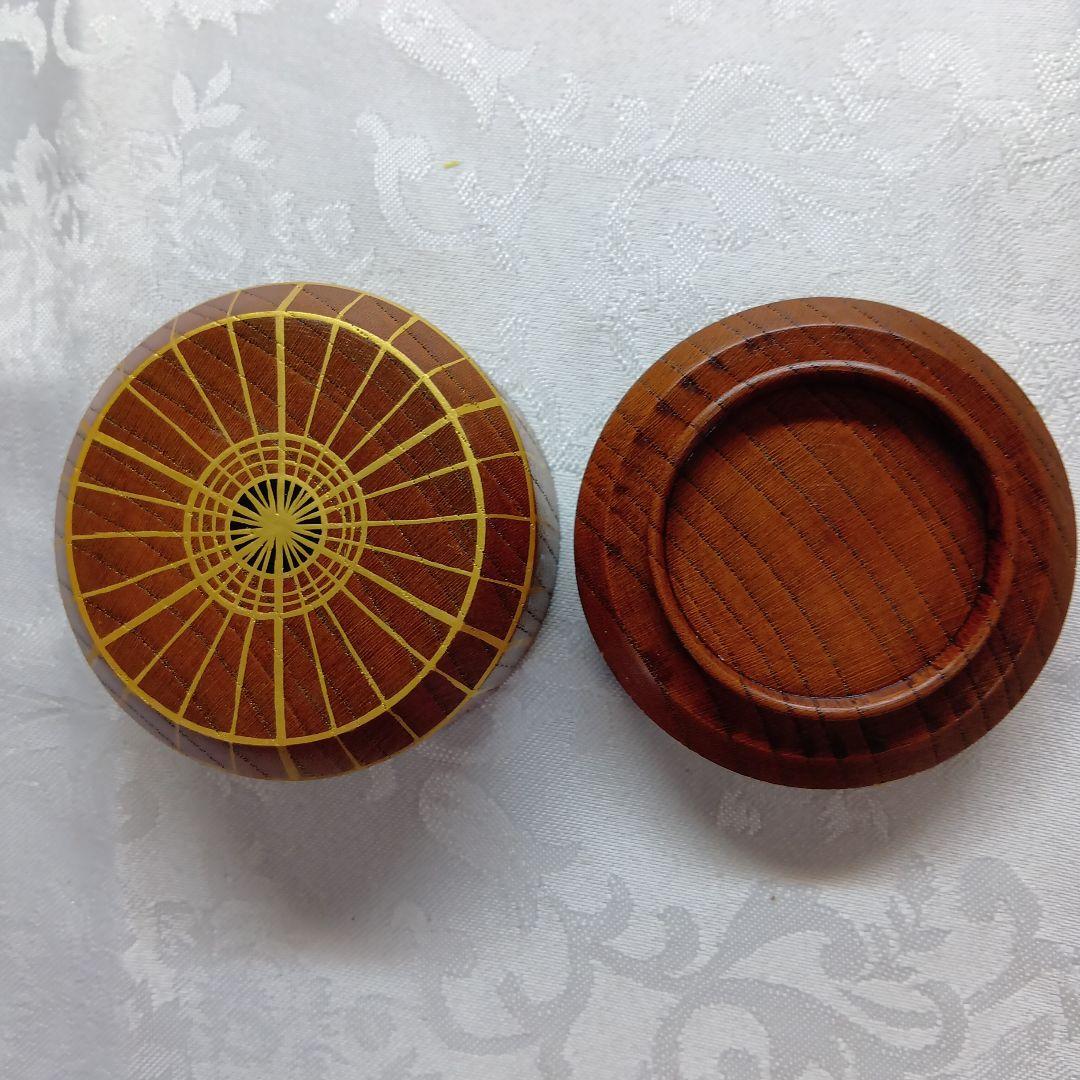 欅　 虫かご模様　香合　棗