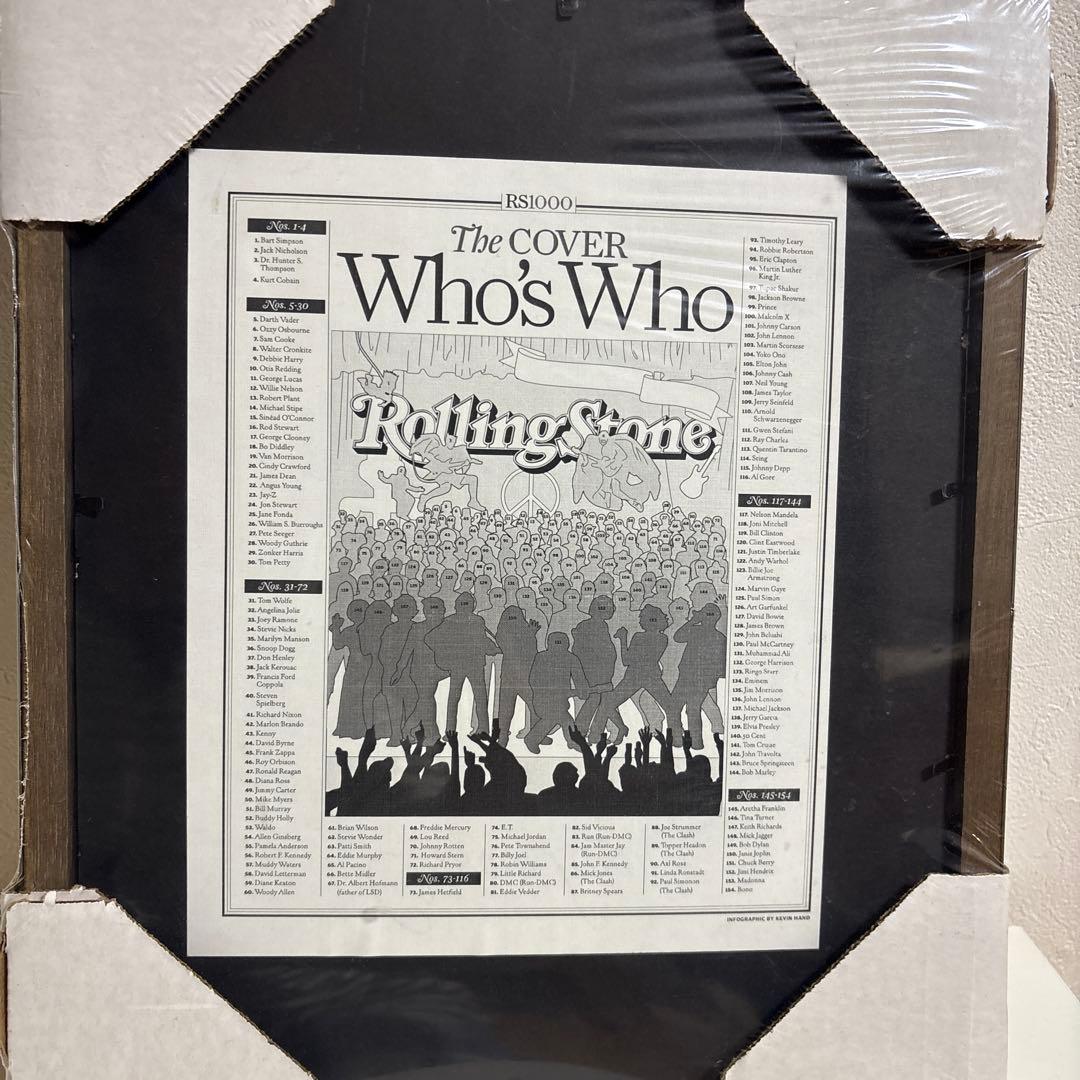 激レア　「ローリング・ストーン」の1000号記念号の表紙(ホログラム) 額装